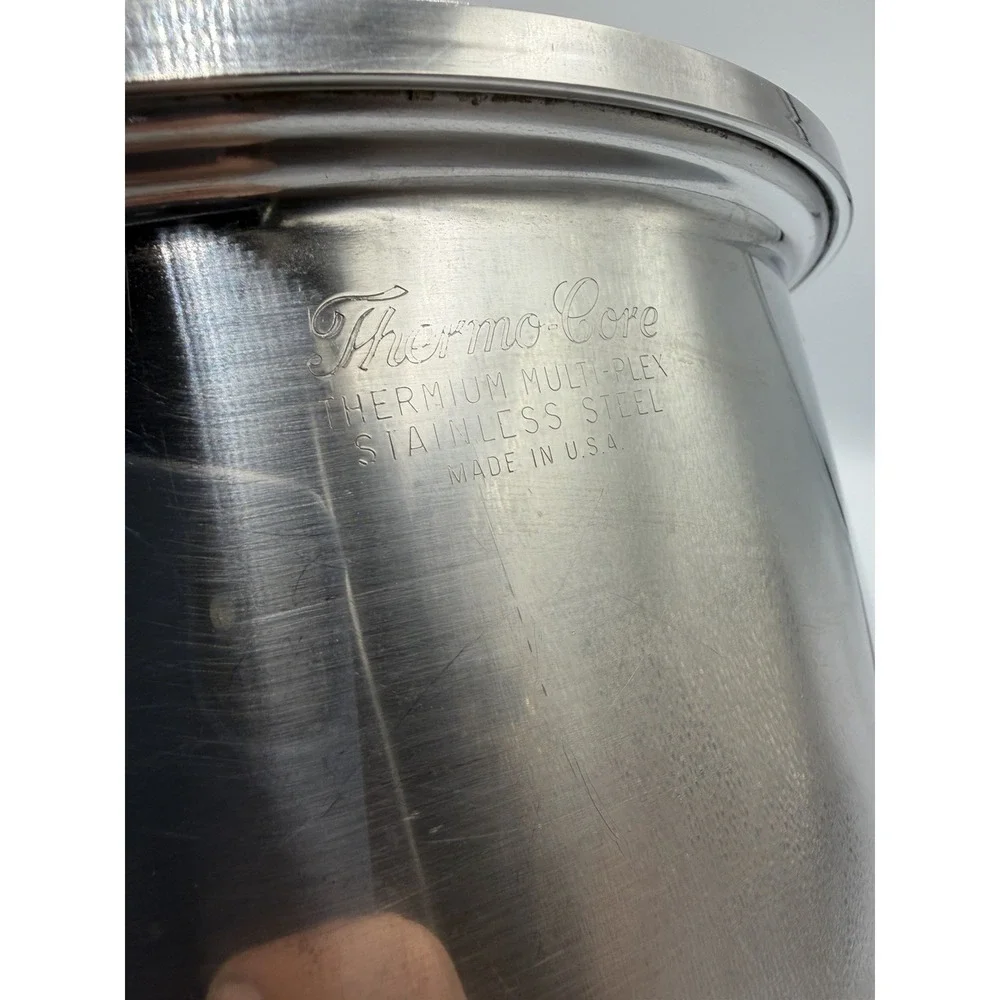 Vintage Thermo-Core Thermium Multi-Plex Stainless Steel Dutch Oven W/ Lid